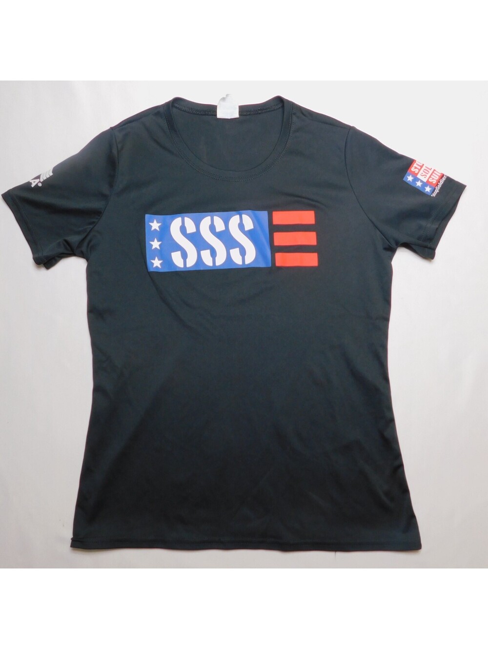 Port & Company Womens M Medium Black Stop Soldier Suicide SSS Performance T-Shir